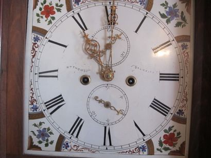 Parquet clock in natural wood, the enamelled...