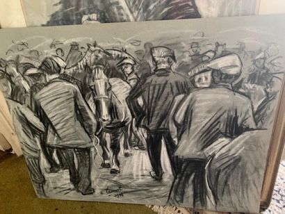 CENOST, A. (20th Century)

Horse market scene,...