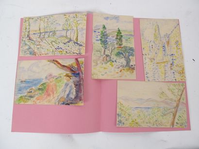 French School early XX 

Mediterranean landscape...