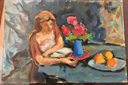 UN CORNU Pierre (1893-1996)

Oil on canvas,...