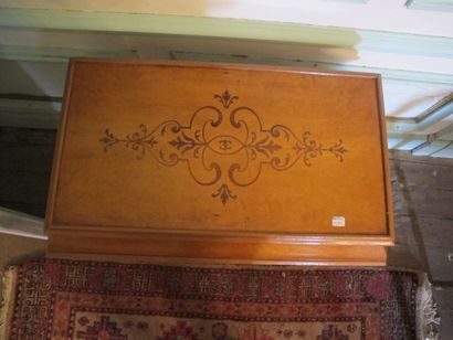 Work table made of light wood inlaid with...