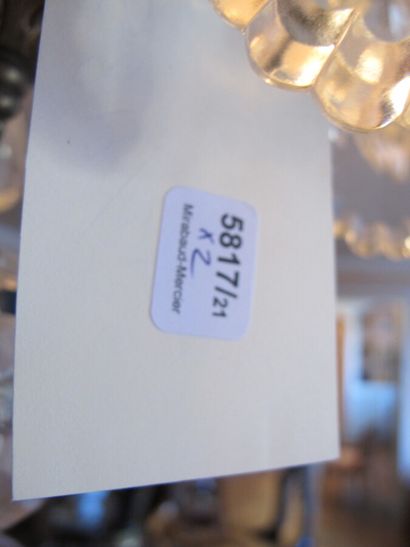 Two eight-light pendant chandeliers

H. 61...