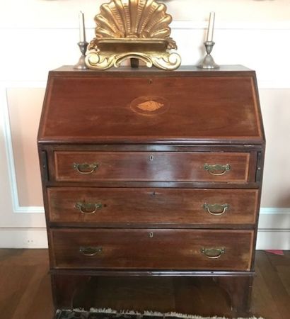 Chest of drawers with one hinged flap and...