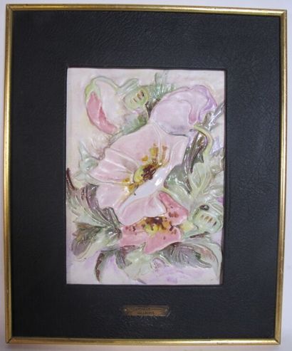 VALLAURIS

Ceramic plate with polychrome...
