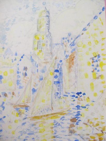 French School early XX 

Mediterranean landscape...