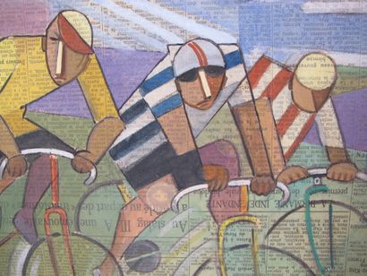 CUBIST SCHOOL XX

The three cyclists

Watercolour...
