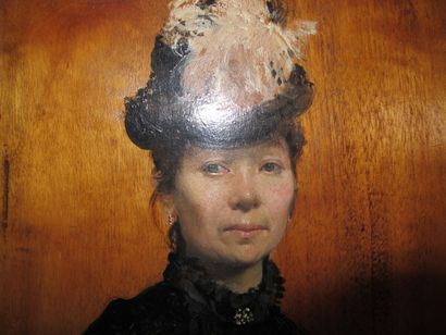Ecole française vers 1900

Portrait d'élegante...
