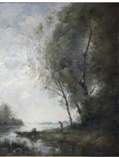 ECOLE FRANCIASE XIXème siècle

Paysage 

Huile...