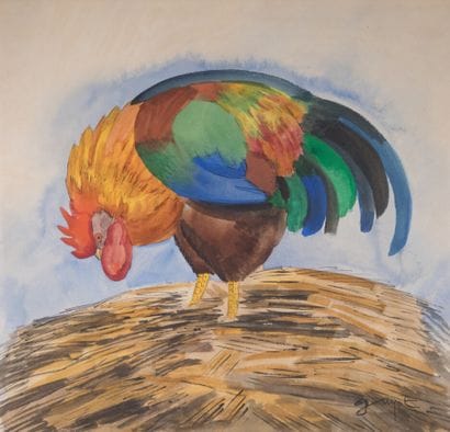 GUYOT Georges Lucien (1885-1973)

Coq

Gouache,...