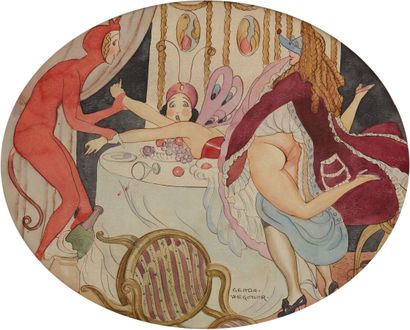 WEGENER Gerda (1885-1940)

Scène de banquet...