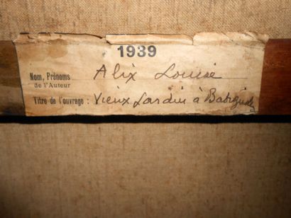 ALIX Louise (1888-1980)

Les Batignolles,...