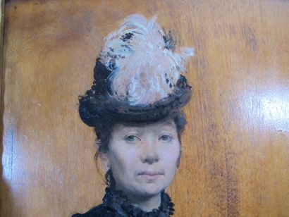 Ecole française vers 1900

Portrait d'élegante...