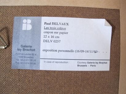 DELVAUX Paul (1897-1994)

Les trois crânes

Crayon...