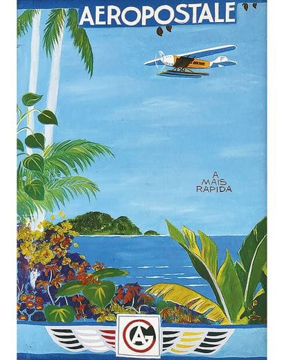 Aerpostale A Mais Rapida oil on canvas from...