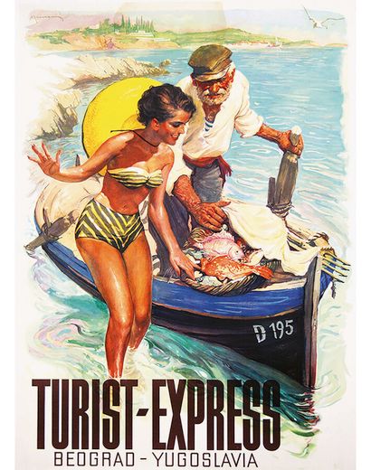 Croatia beach Croatia Turist-Express Beograd-Yugoslavia...