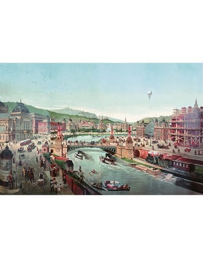 Budapest The Danube around 1890

E.Didier...