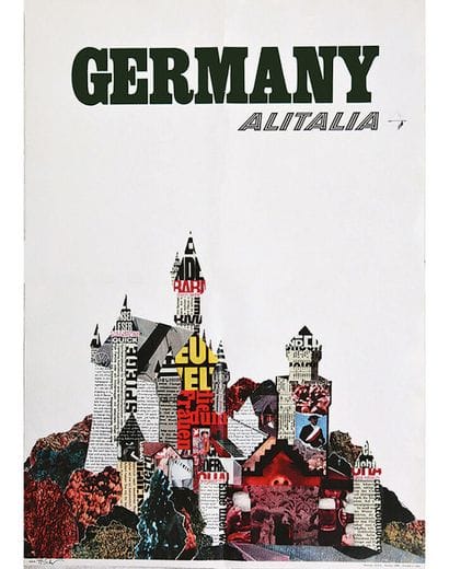 Germany Alitalia Poster Signed by HartMut...