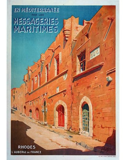 Rhodes L'Auberge de France Messageries Maritimes...