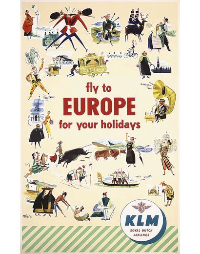 KLM Fly to Europe For Your Hollidays 1955

BRUSTEEDE...