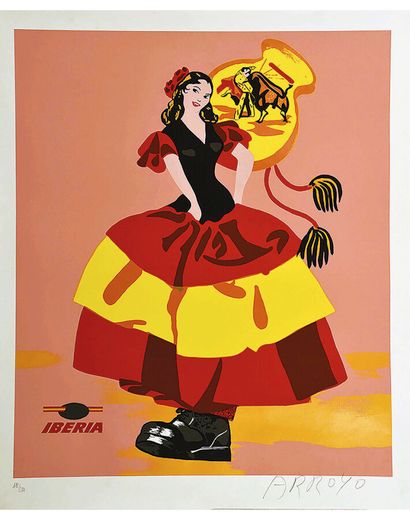 Iberia Poster signed by Aroyo around 1970

AROYO

1...