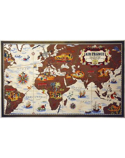 Air France brown planisphere circa 1950

BOUCHER...