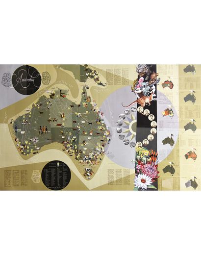 Australia très belle carte avec tous les...