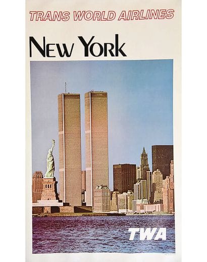 New York Twin Towers TWA circa 1970

Printed...