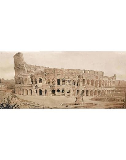 Rome The Forum - Rare Large in 3 parts Photo...
