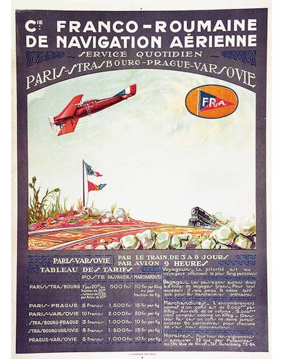Franco-Romanian Air Navigation Company Rare...