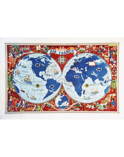 Air France 1952 Red Planisphere

BOUCHER...