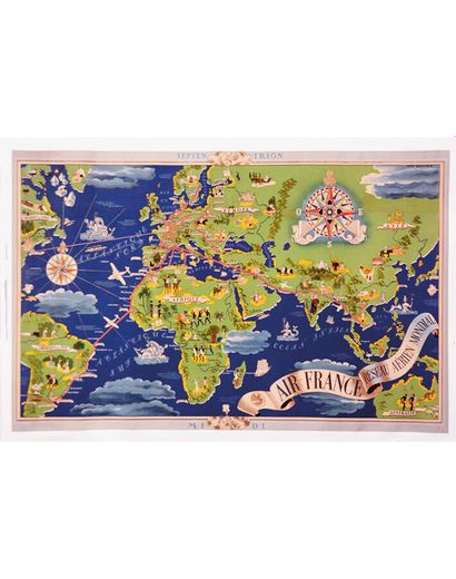 Air France Green Planisphere circa 1950

BOUCHER...