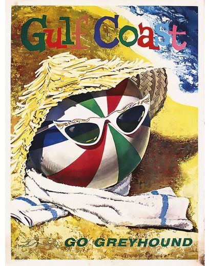 Gulf Coast Go Greyhound (Florida ) 1960 Rare...