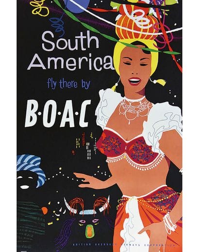 South America fly by BOAC ( Carnaval de Rio...
