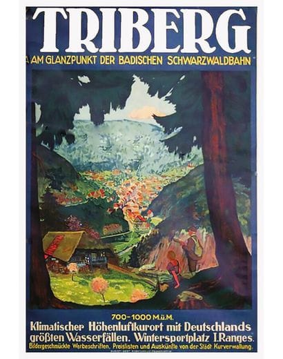 Triberg Am Schwarzwald der badischen Schwarzwaldbahn...