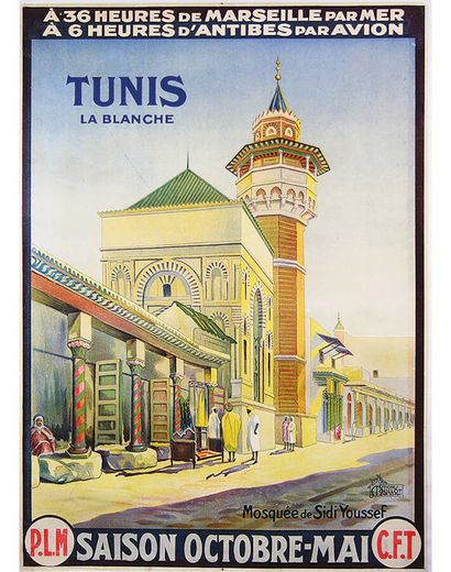 Tunis The White Mosque of Sidi Yousef PLM,...