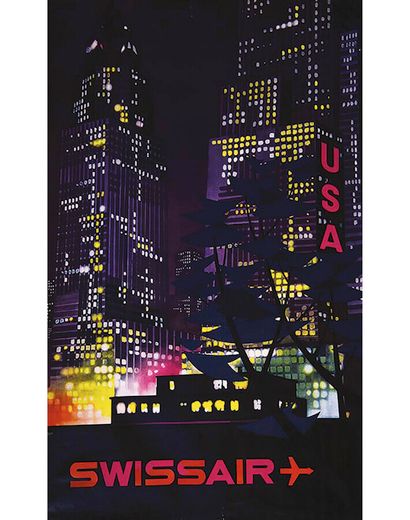 NEW YORK Swissair 1957

Wolfsberdgdruck Zürich

Vintage...