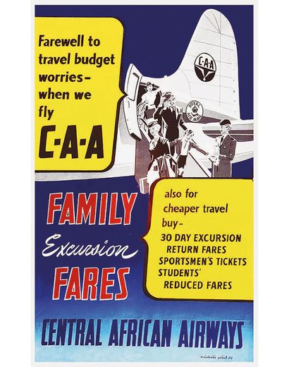 Central African Airways - Family Excursion...