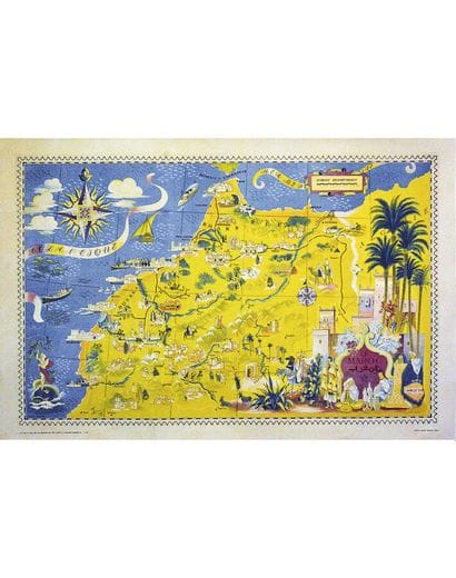 Morocco Map by Lucien Boucher around 1950

BOUCHER...