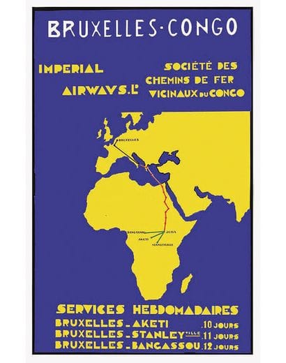 Brussels Congo - Imperial Airways circa 1930

Poster...