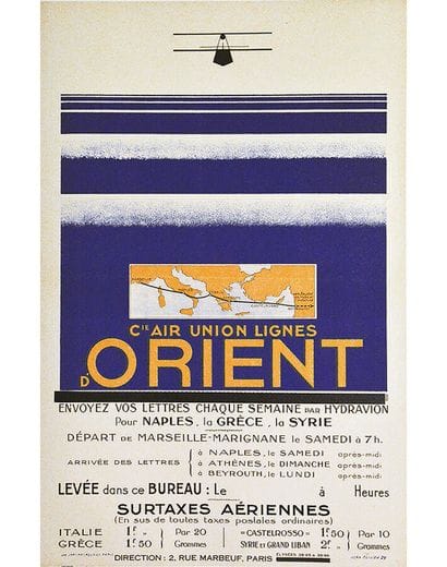 Beirut Naples Athens Cie Air Union lignes...