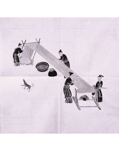 The Weavers black print on rice paper circa...