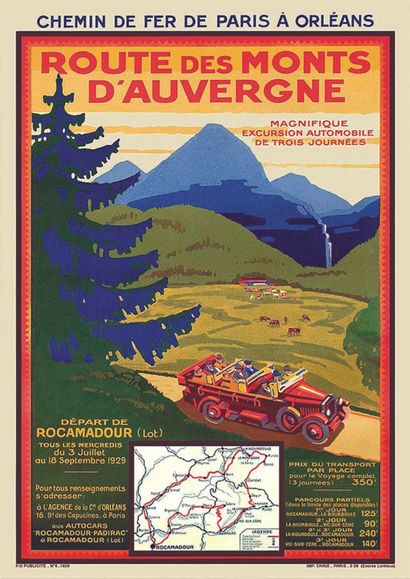 Route des Monts D'Auvergne 1929

Chaix Paris

Affiche...