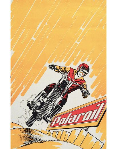 Polaroil Moto Affiche pour des concours de...