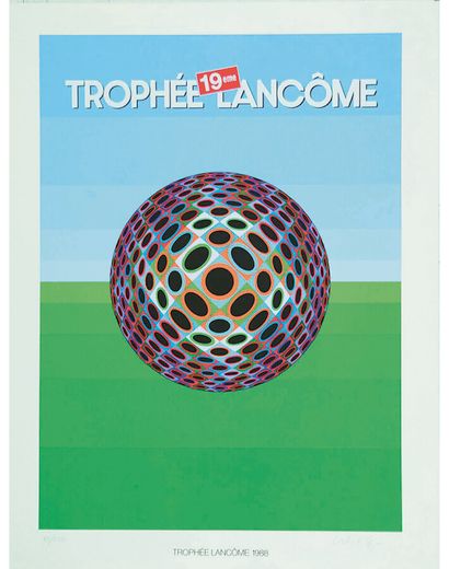 Trophée Lancôme 19 ème Sérigraphie Signée...