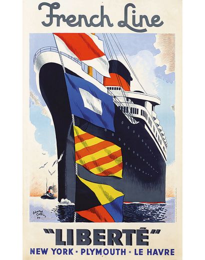 Liberté French Line C G T New York Plymouth...