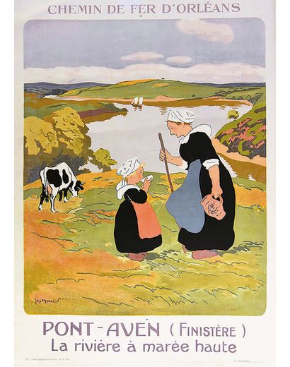 Pont Aven la Rivière à Marée Haute Chs de...