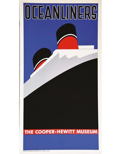 Ocean Liners The Cooper Hewitt Museum sérigraphie...