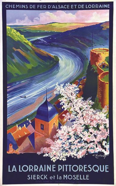 Sierck et la Moselle Rare Affiche / Rare...