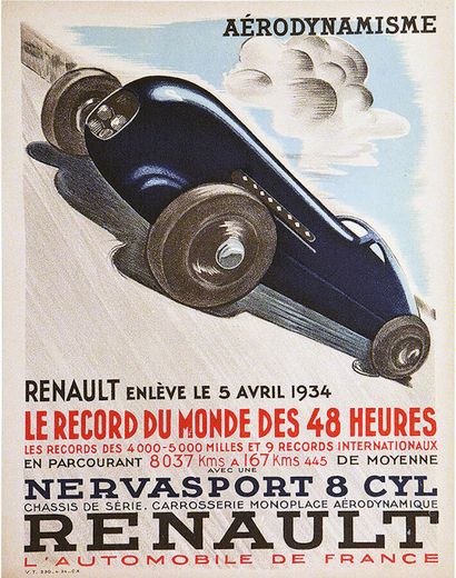 Renault enlève le 5 avril 1934 le record...