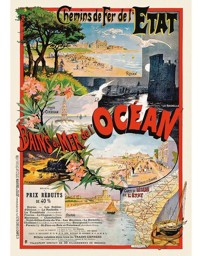 Bains de Mer de l'Océan, Royan, La Rochelle,...